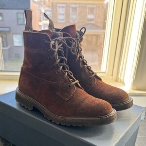 Tricker's Grassmere Waxed-Suede Boots in Brown - M6 UK